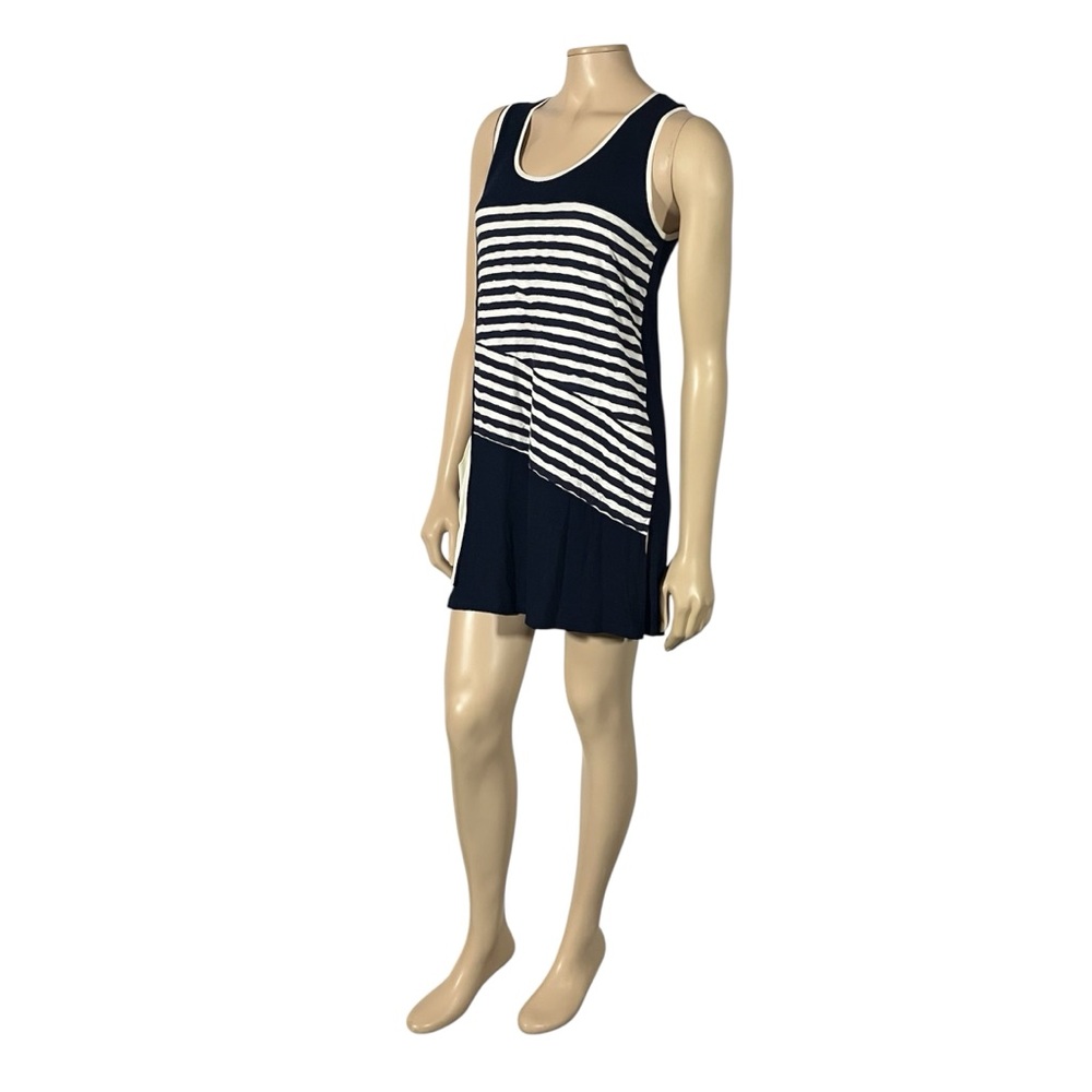 Melissa Nepton Striped sleeveless Tunic Top Made in Canada